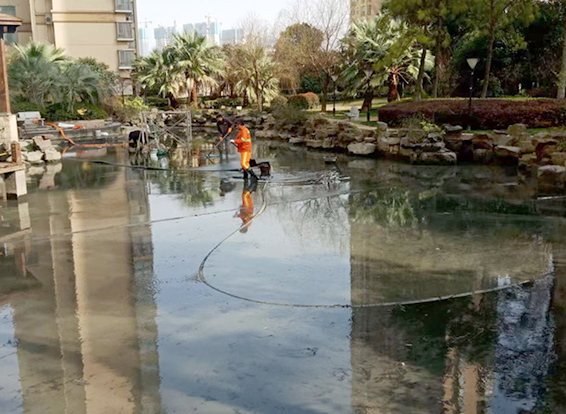 曹县景观池淤泥清理